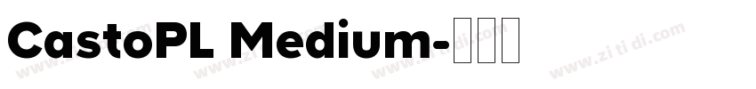 CastoPL Medium字体转换